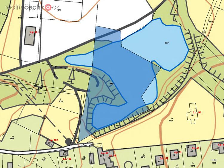 Prodej podílu 1/2 ostatní plochy 4213 m2 v obci Obruby, okres Mladá Boleslav