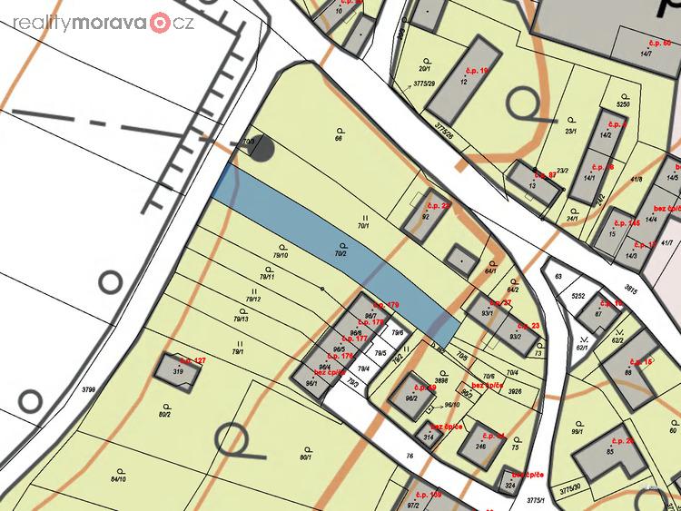 Prodej stavebního pozemku 1063 m2 v obci Bílov, okres Nový Jičín