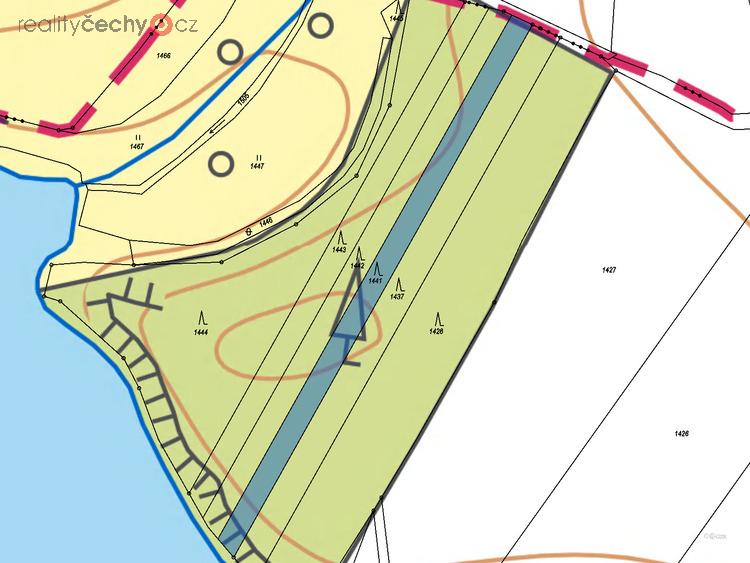 Prodej lesního pozemku 1293 m2 v obci Čistá, okres Rakovník