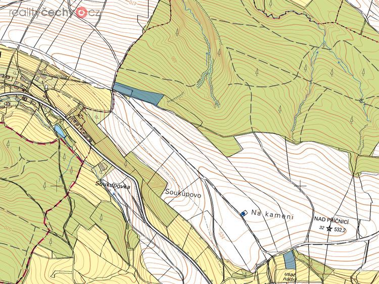 Prodej ttp, lesa a ostatní plochy, 1448 m2 v obci Stará Paka, okres Jičín