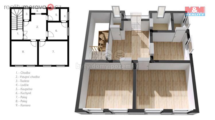 Prodej bytu 3+1, 89 m2, Rapotín, ul. V Aleji