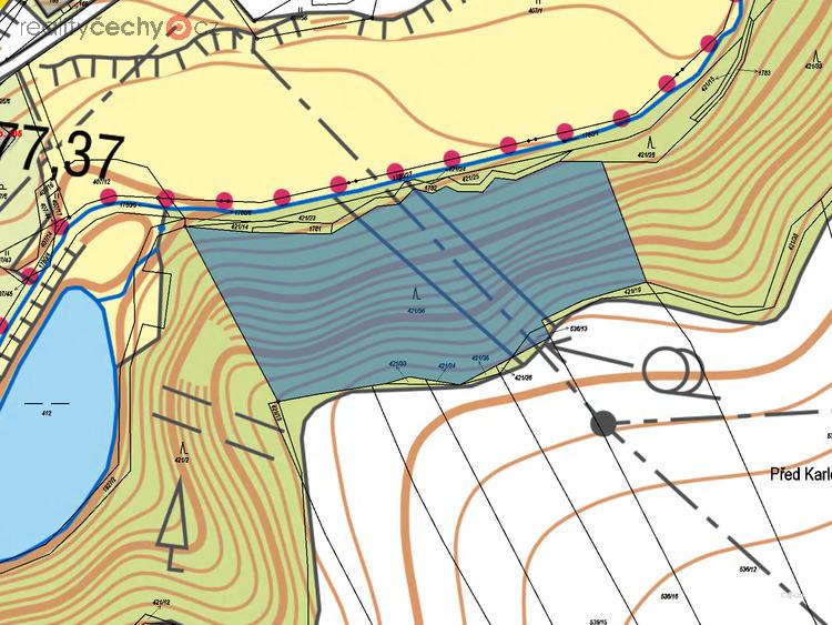 Prodej lesního pozemku, 7841 m2 v obci Přibyslav, okres Havlíčkův Brod