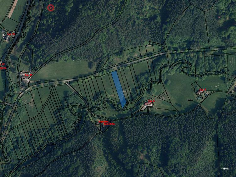 Prodej trvalého travního porostu 2839 m2 v obci Radostín u Sychrova, okres Liberec