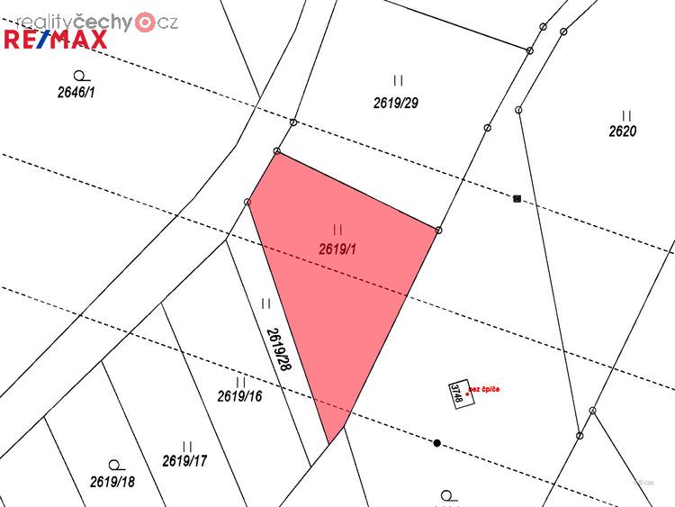 Prodej pozemku/ zahrada Kozlovský kopec 660 m2