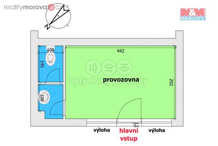 Pronájem obchod a služby, 16 m2, Ostrava, ul. Horní