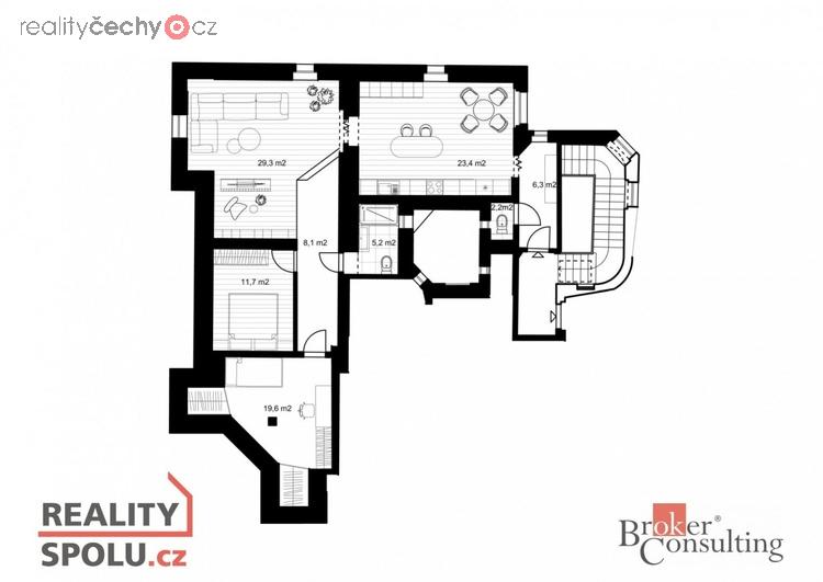 Prodej byty 3+1, 106 m2 - Plzeň - Severní Předměstí