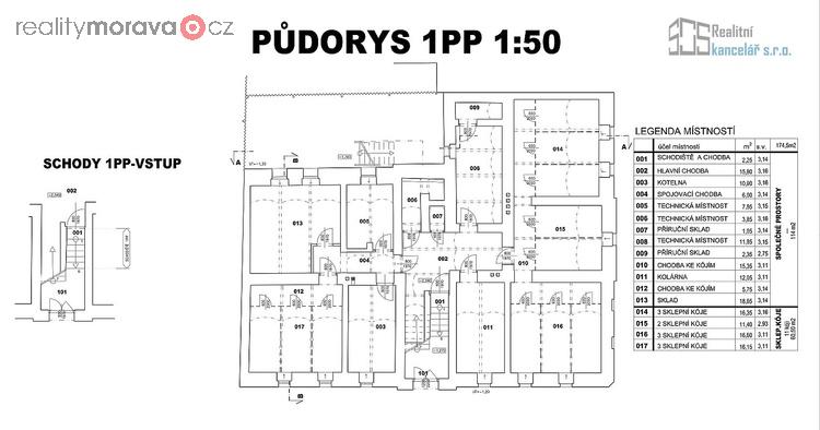 Budova Ostrava, Přívoz - studie přestavby na dům s 11 byty, nyní kanceláře, velmi dobrý stav