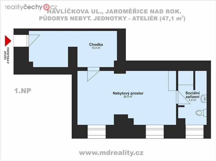 Byt 1+kk v Jaroměřicích nad Rokytnou