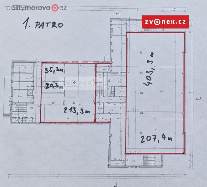 Pronájem nebytových prostor 50 - 1200m2 ve Veselí nad Moravou