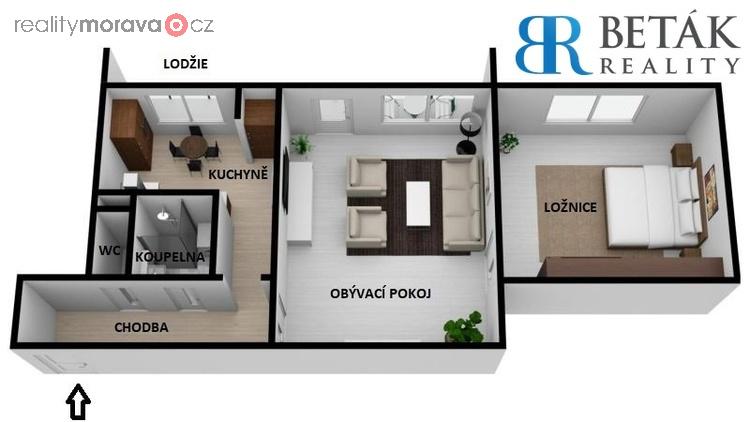 Prodej - Byt 2+1 ul. Svisle, Přerov I-Město